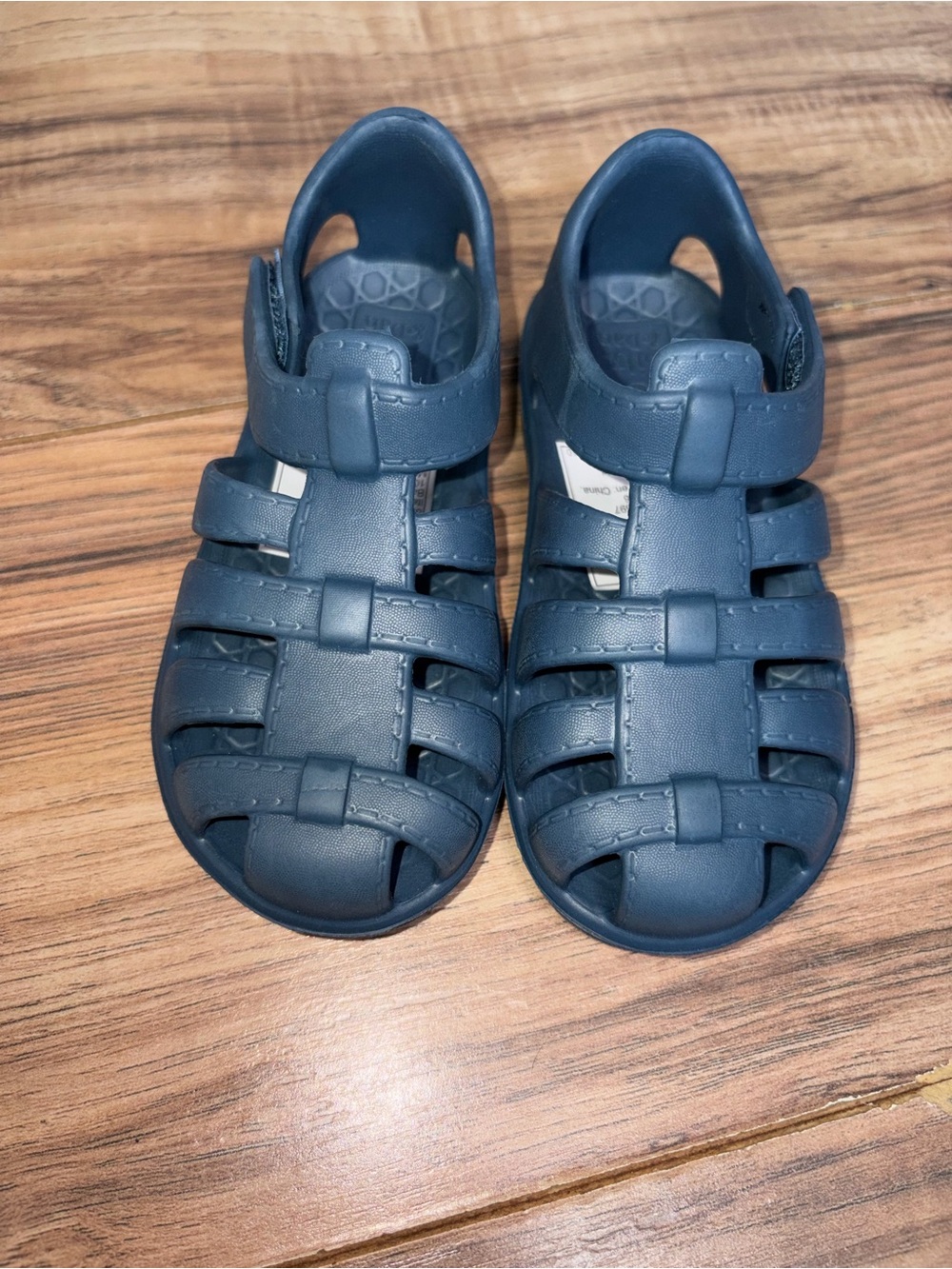 Lily & Dan Navy Lightweight Closed Toe Sandals 7/8 Toddler Boys NWOT